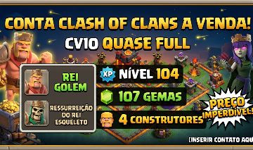 CV10 QUASE FULL, VINCULADO NO SUPERCELL