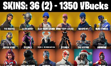 36 skins | OG STW | The Reaper | Rogue Agent | 1350 VB Rambunctious