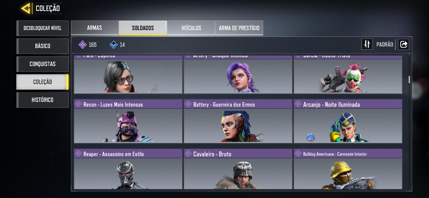 CONTA COD MOBILE COM 3 ARMAS MÍTICAS / 10 LENDÁRIAS / 1 PRESTÍGIO, VÁRIAS SKINS