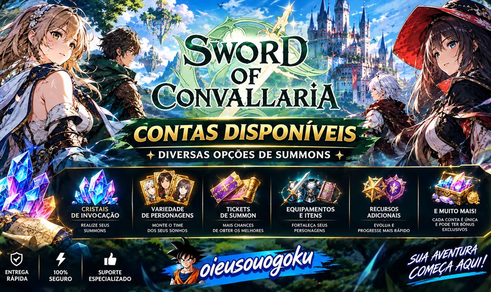 Sword Of Convallaria | Contas REROLL - PROMOÇAO MENOR PREÇO