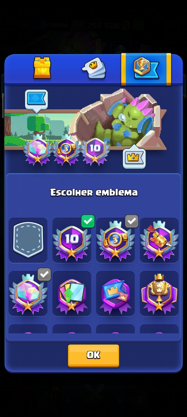 Conta Clash Royale raríssima, com emblema de 10 anos de Clash