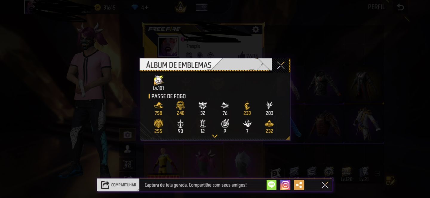 CONTA PRIME 6 MUITO GEMADA COM VÁRIOS ITENS RAROS E ARMAR ATRIBUTADAS!!