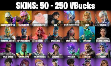 CONTA FORTNITE COM 50 SKINS SUBZERO CRYPTI/VIVI CHROMA/PETER GRIFFIN/ERA