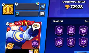 Conta de Brawl Stars com muitos cosméticos raros à venda