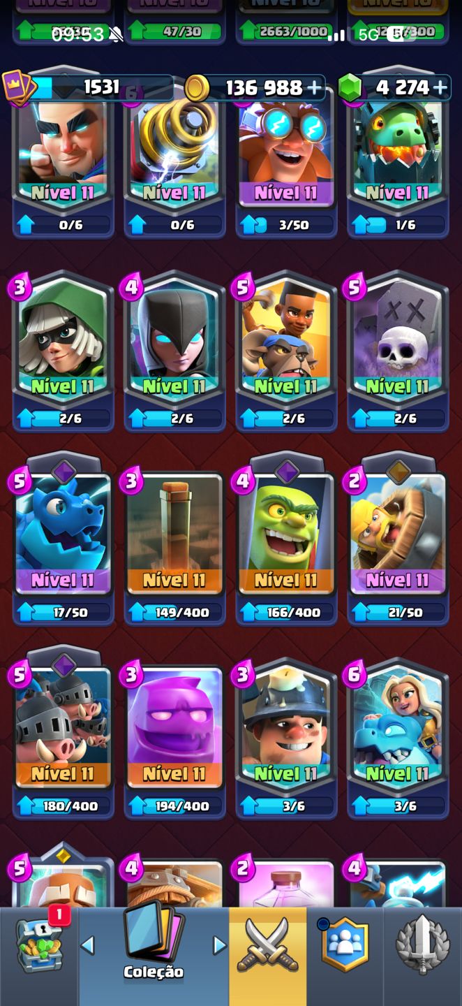 CONTA DE CLASH ROYALE