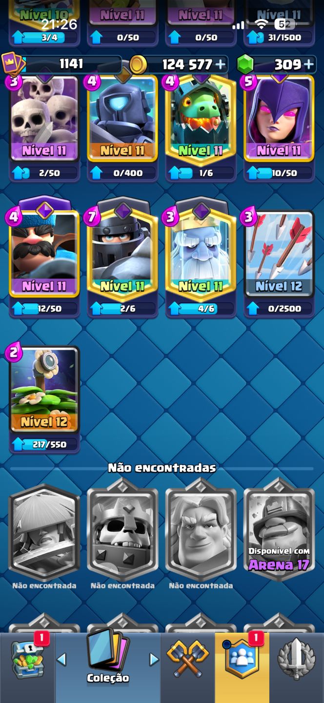 Conta Clash Royale 5600 Troféus + Cartas Upadas Arena 16