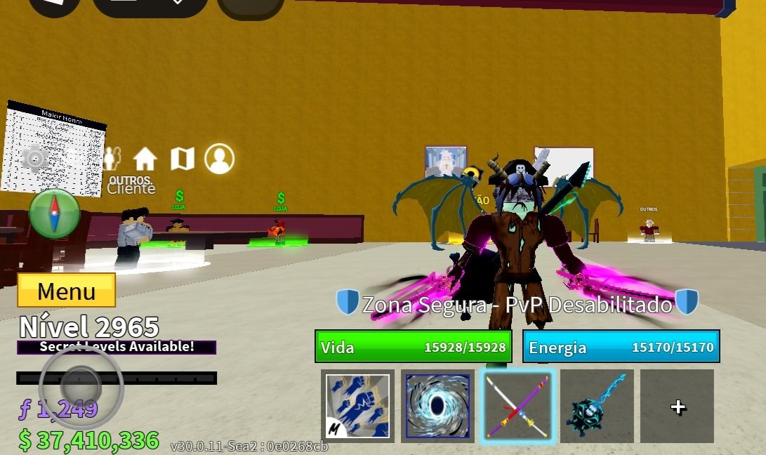 Conta quase lv +3000, blox fruits+ dragon permanente