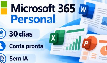 Microsoft 365 Personal | 30 dias | Conta pronta | Sem IA