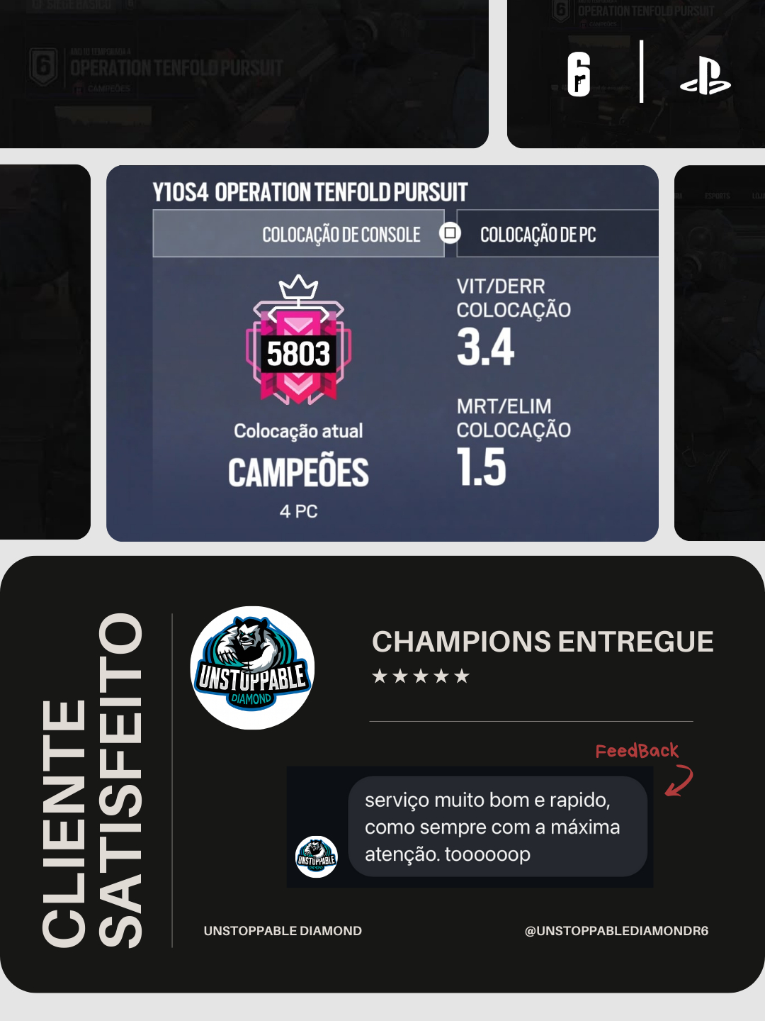 [PS/XBOX/PC] BOOST de RANK para RAINBOW SIX (olhe a descrição)