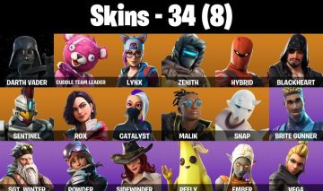 CONTA FORTNITE COM 34 SKINS DARTH VADER/ROX/WILDE/EVIE/VEGA/X-LORD/SABINA