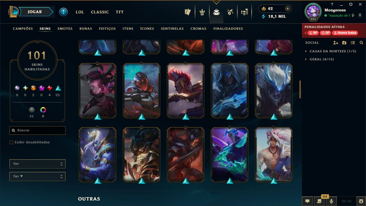 CONTA DE LEAGUE OF LEGENDS À VENDA !!!!