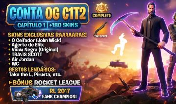 Conta OG Cap 1 T2/3 +180 Skins (Viúva Negra, Ceifador, Agente de Elite) + RL c2