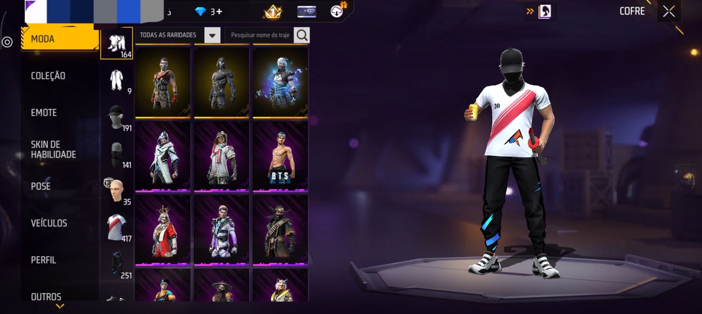CONTA FF PARA SAIR RAPIDO | NARUTO | VIGILANTE E OUTRAS SKINS RARAS