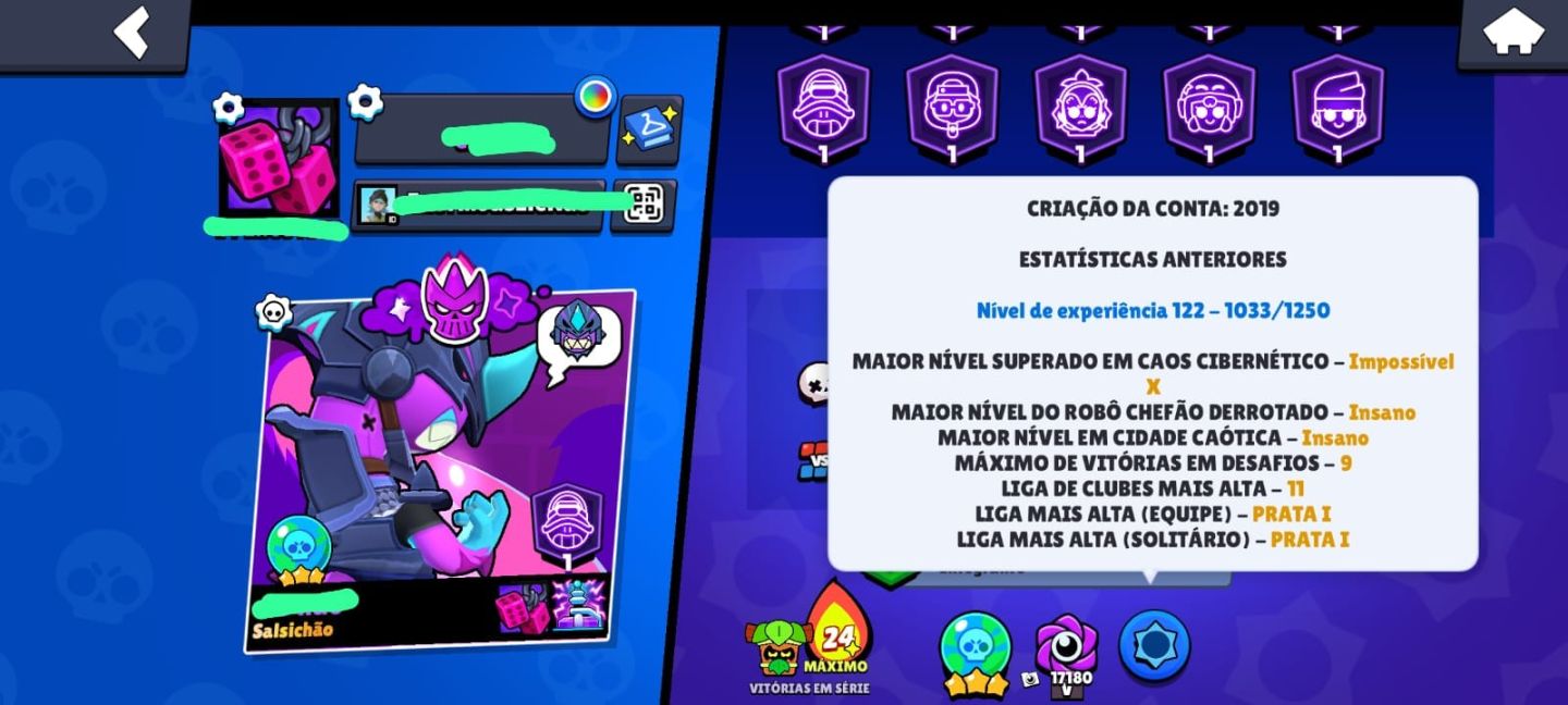 CONTA BRAWL STARS 59.418 TROFÉUS + TODOS OS BRAWLERS + 188 VISUAIS