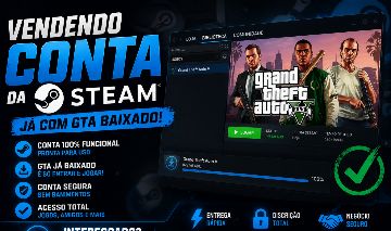 Conta Steam com GTA V, pronta para jogar!