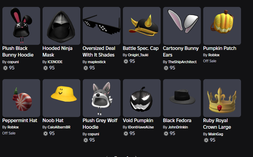 Conta de Roblox com varias skins na conta