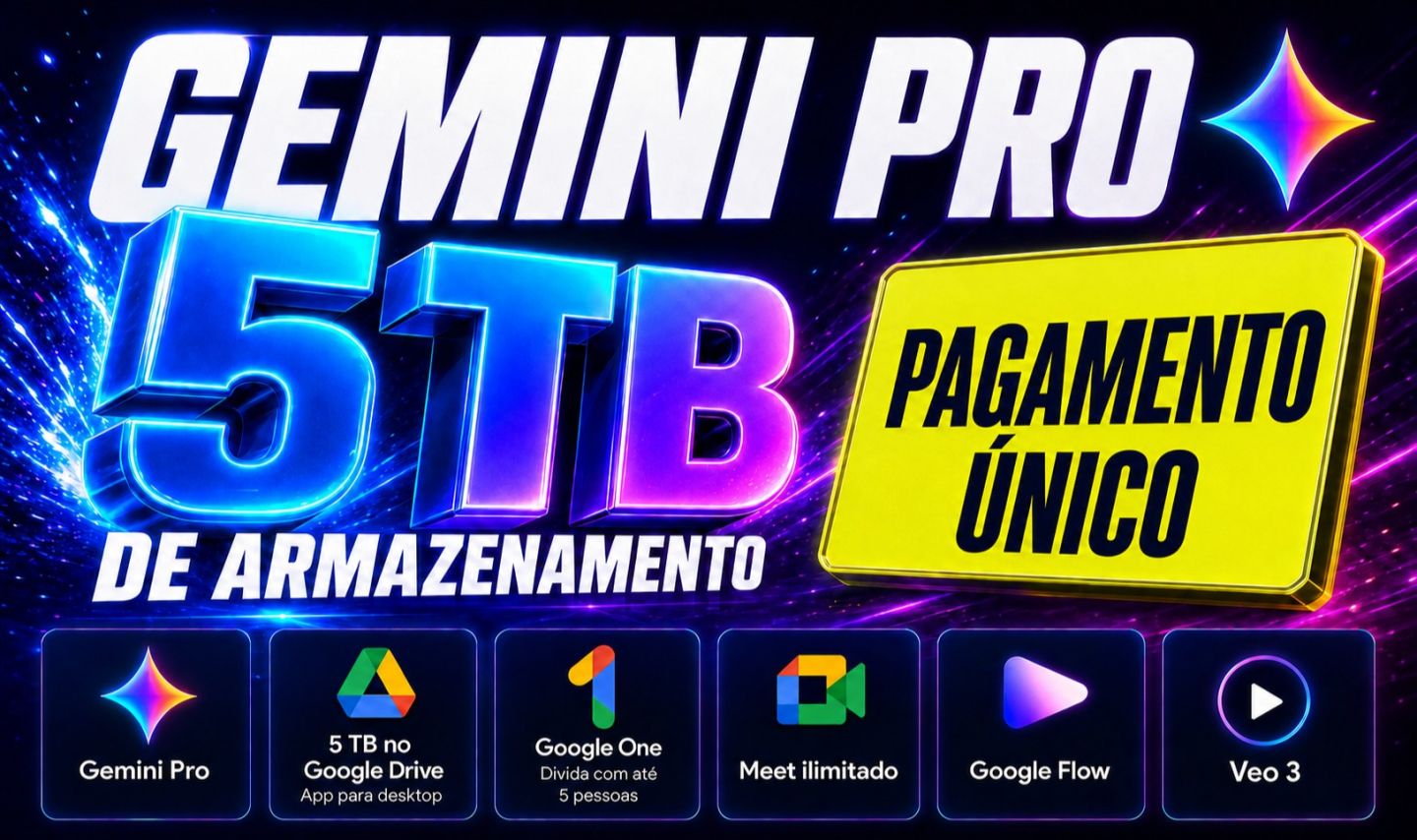 Gmail Gemini Pro 5Tb - Veo 3 - Meet Ilimitado- 30 dias - 30 dias de Garantia