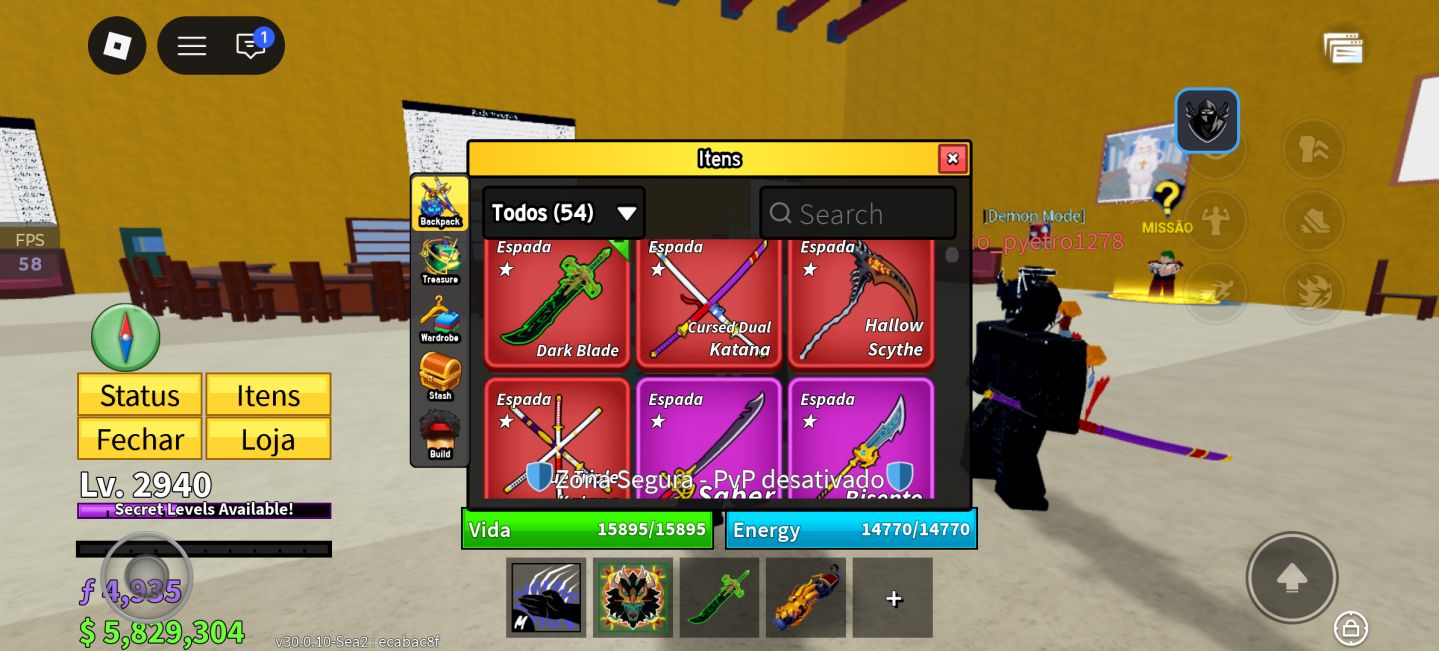 CONTA RARA E GEMADA BLOX FRUITS - DRAGON PERM - KITSUNE PERM- GAS PERM