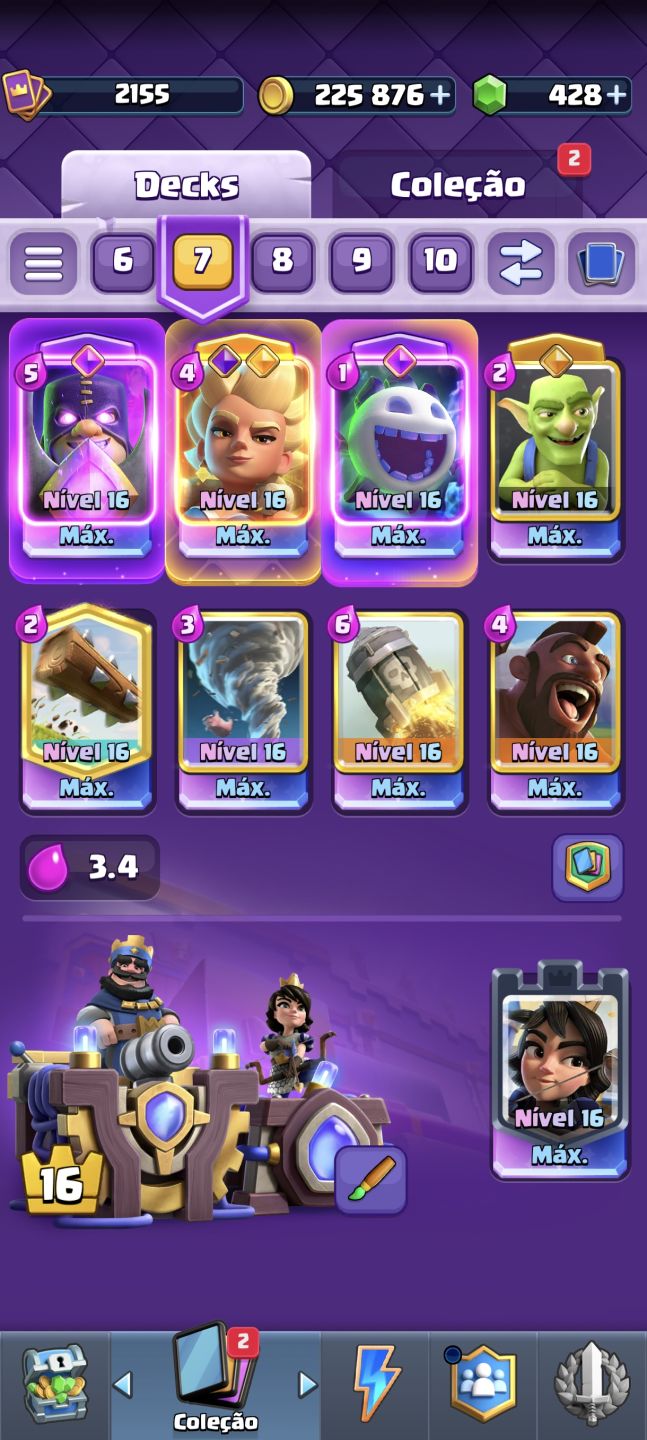 Conta de Clash Royale profissional e competitivo.