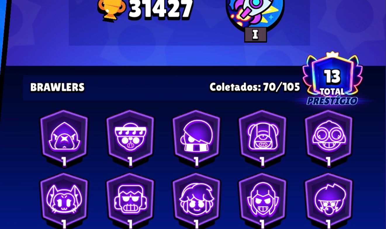 Conta Brawl Stars 71 Brawlers + Várias Skins