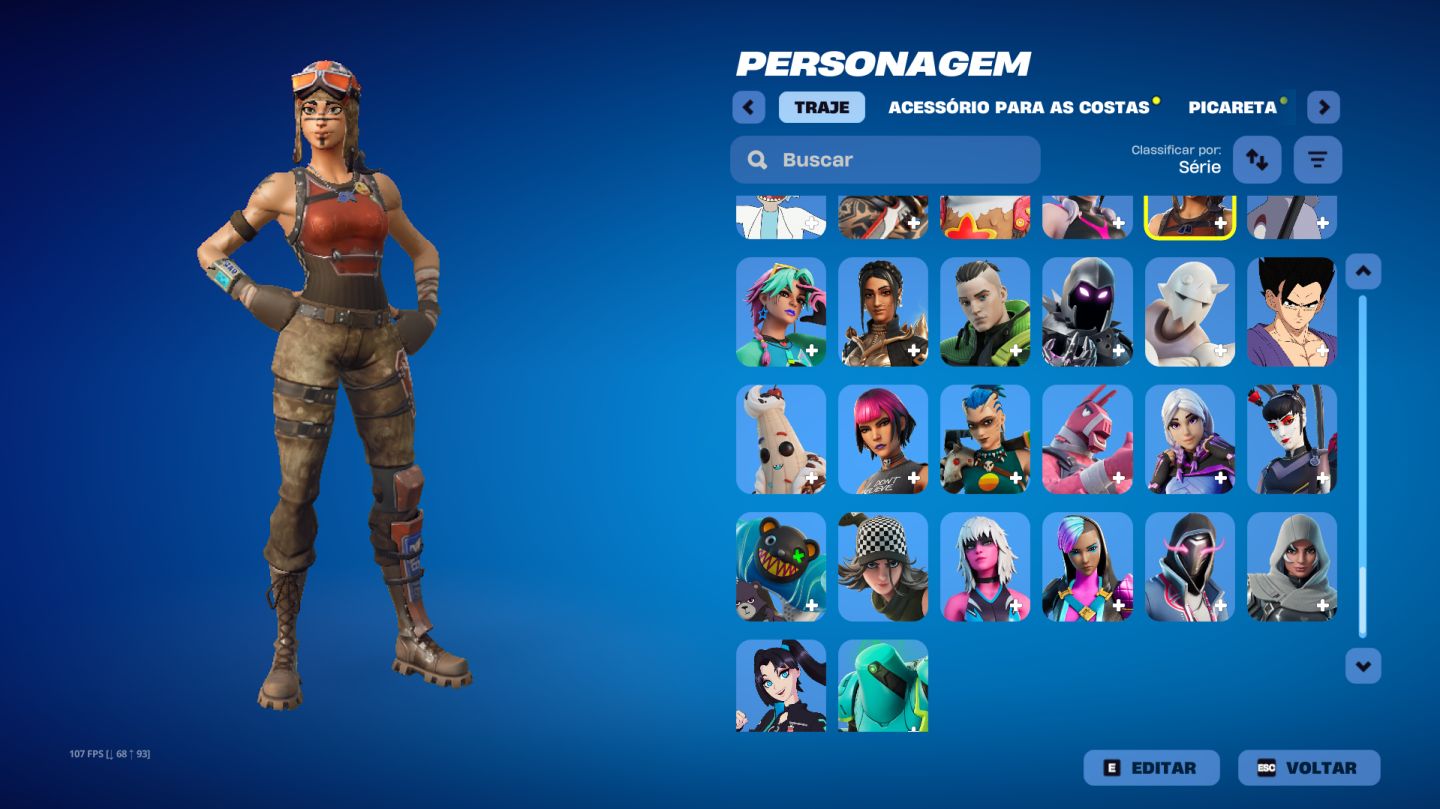 CONTA DE FORTNITE ANTIGA COM RENEGADE RAIDER