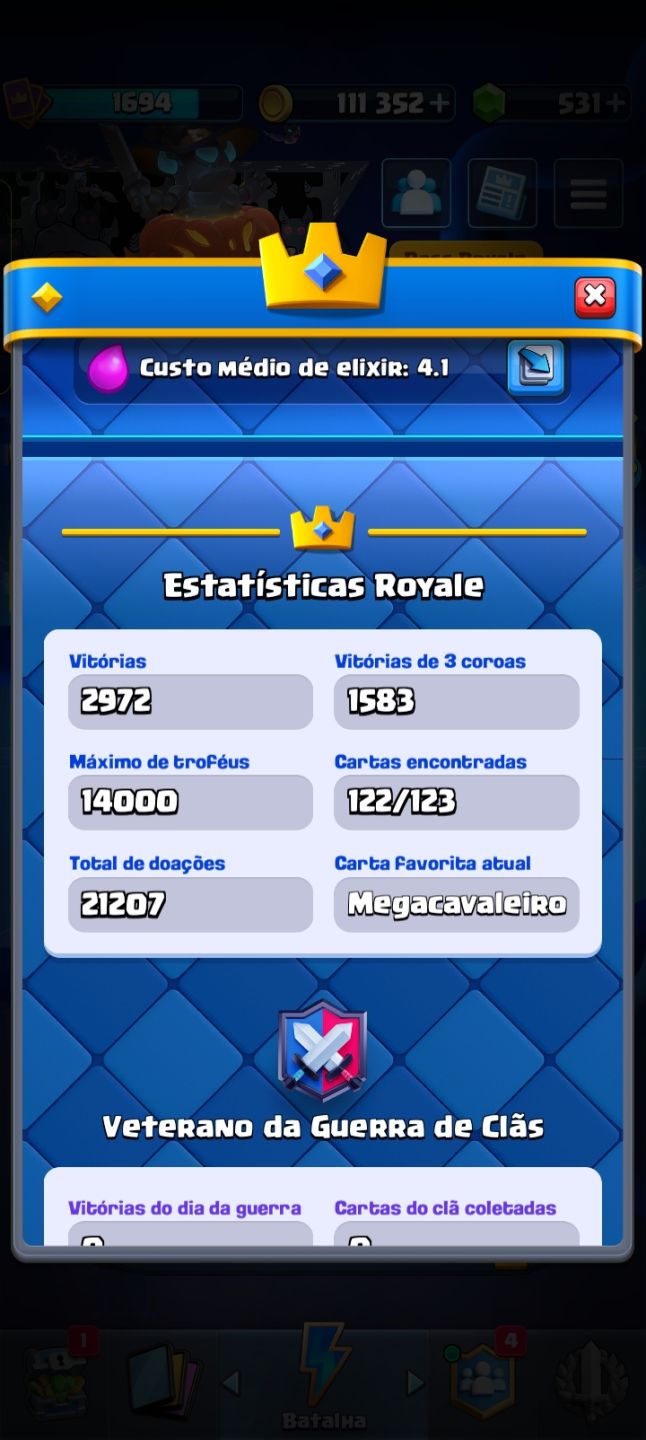 Conta de Clash Royale 14k troféus