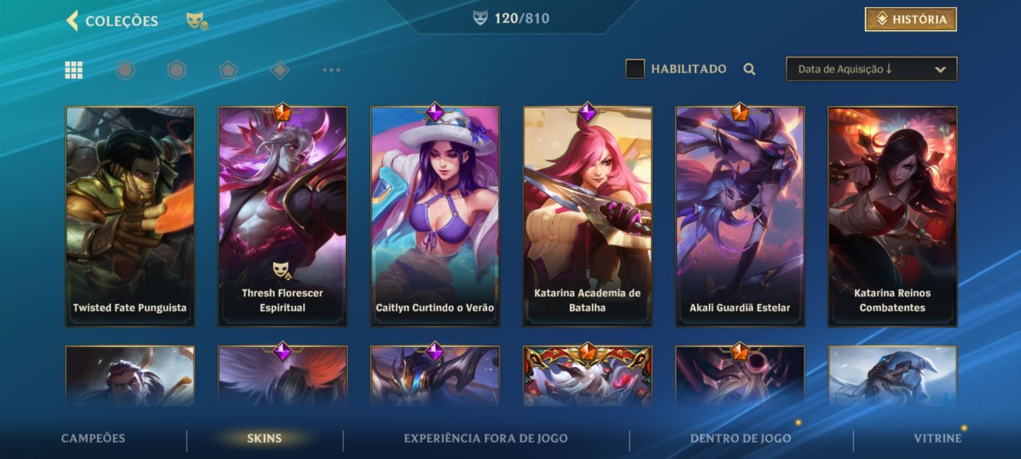 Conta de Wild Rift-todas as skins do yone