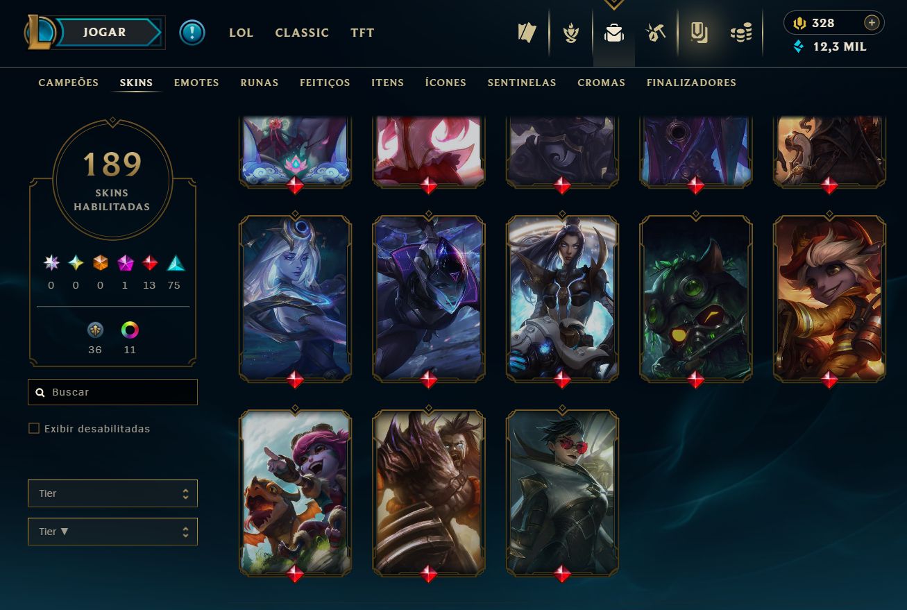 [ACESSO IMEDIATO] Ranked Open 189 Skins 150 Campeões