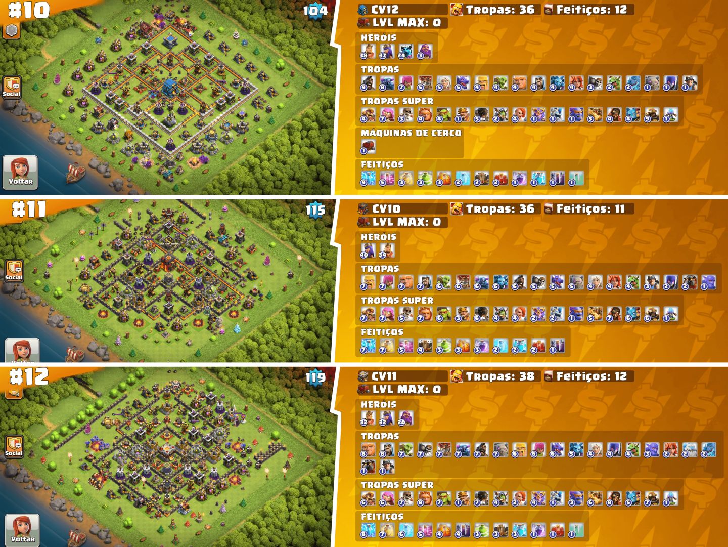 EM OFERTA!! - CLASH OF CLANS CONTAS COM OS MAIORES LVL DE CC & CV FULLS