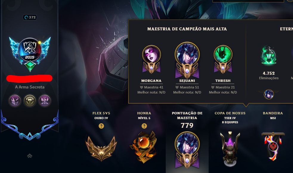 LEAGUE OF LEGENDS 208 SKINS NIVEL 372 TODOS CAMPEOES UNRANKED
