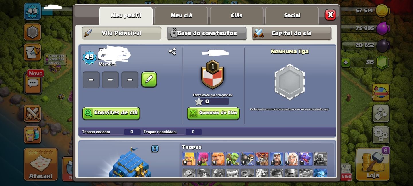 4 CONTAS CLASH LFF CLANS