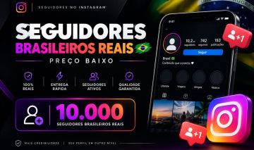 Seguidores Brasileiros Reais para Instagram | Preço Baixo
