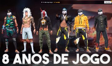 CONTA FREE FIRE 8 ANOS DE JOGO | UMP TRIBUTADA RECHEADA DE SKIN PASSE 8-9-10
