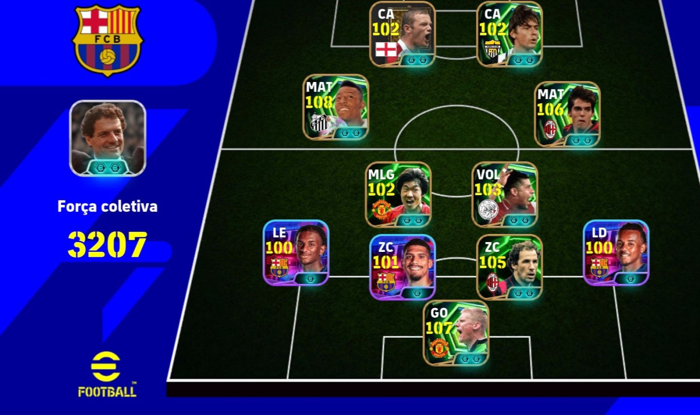 (Conta Efootball) Pelé + Kaka Prime