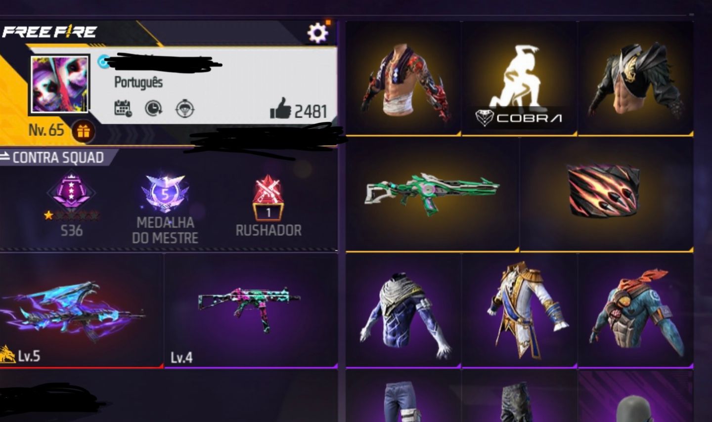 CONTA FREE FIRE, CONTA MUITO TOP