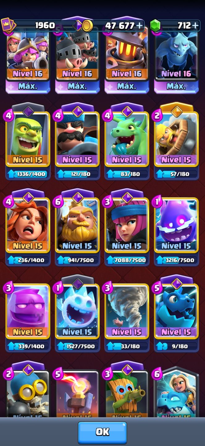Conta de Clash Royale