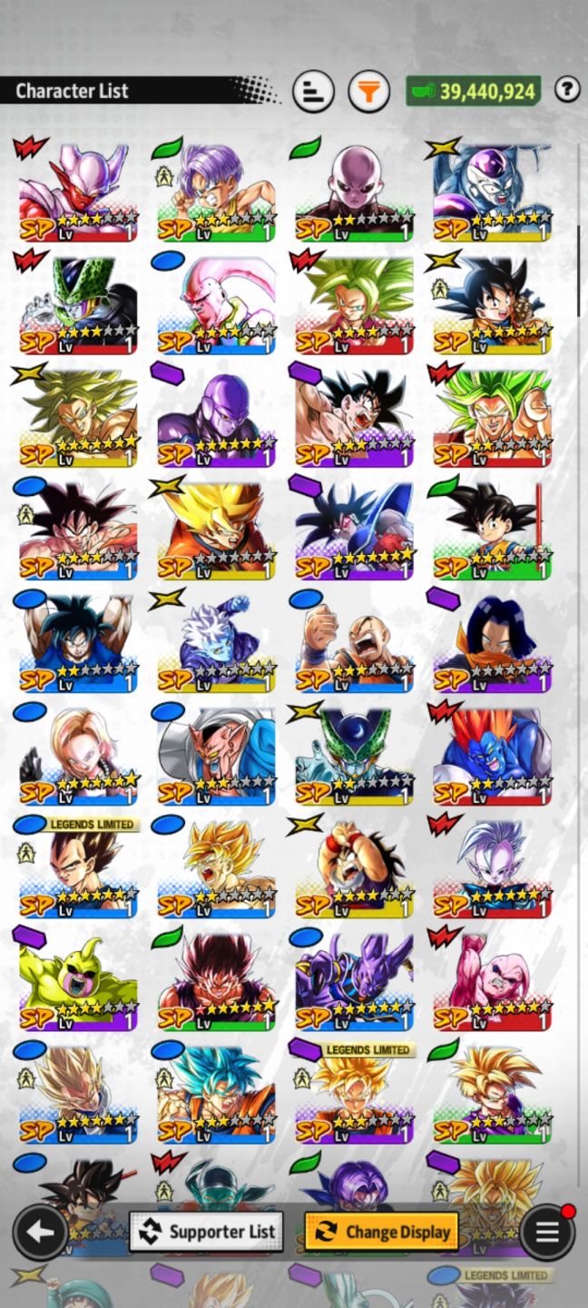 Conta Dragon ball legends 22k cristal,vários ultras e legends.