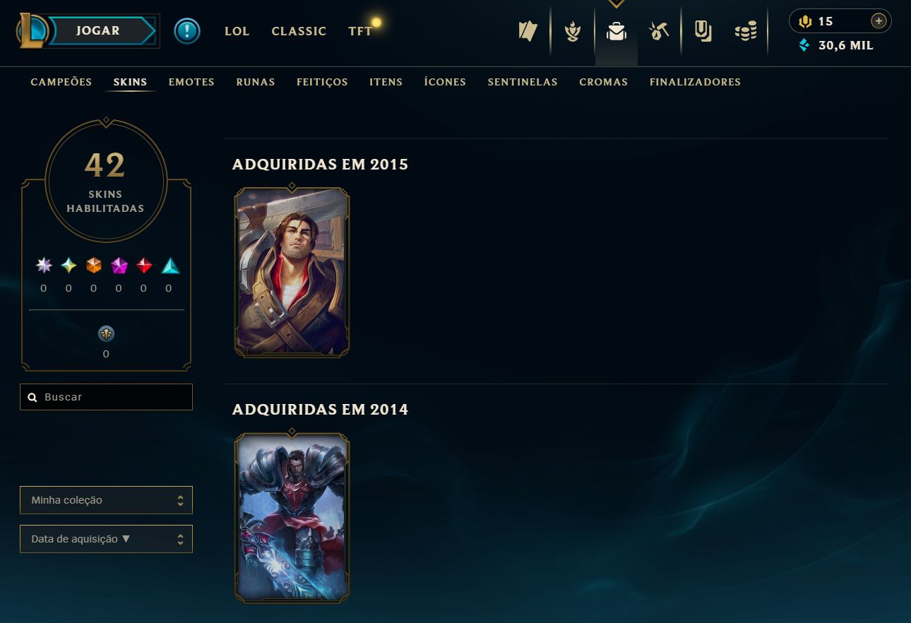 Conta lol de 2014 nivel 30 / Ranqueadas já liberadas / league of legends
