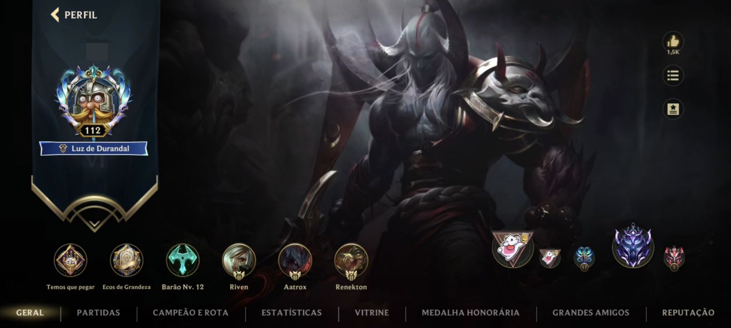Conta Wild Rift diamante I/ 115 campeões /95 skins