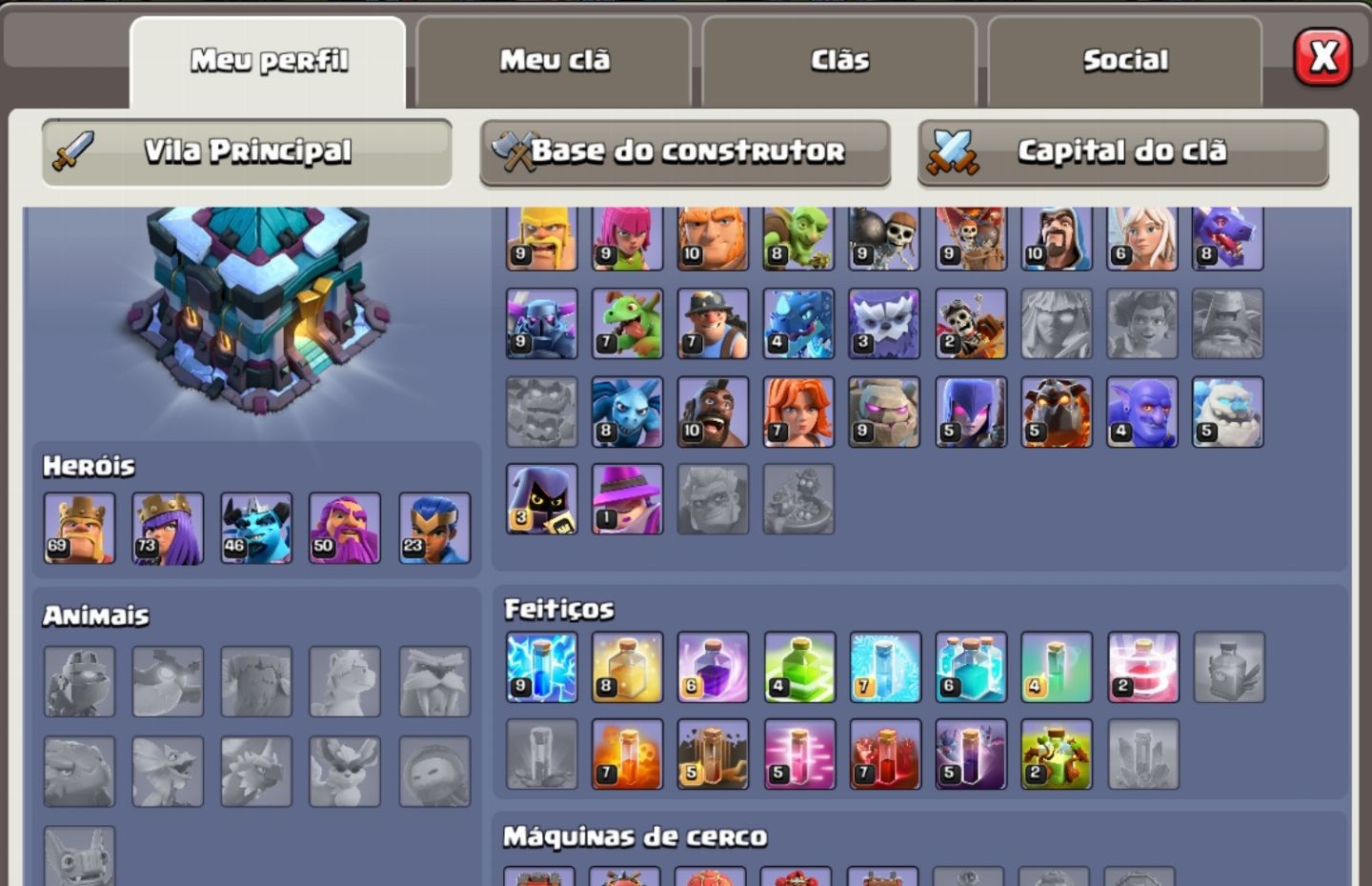 Conta de Clash of Clans à Venda! CV13 FULL VÁRIOS OBSTÁCULOS (Son).