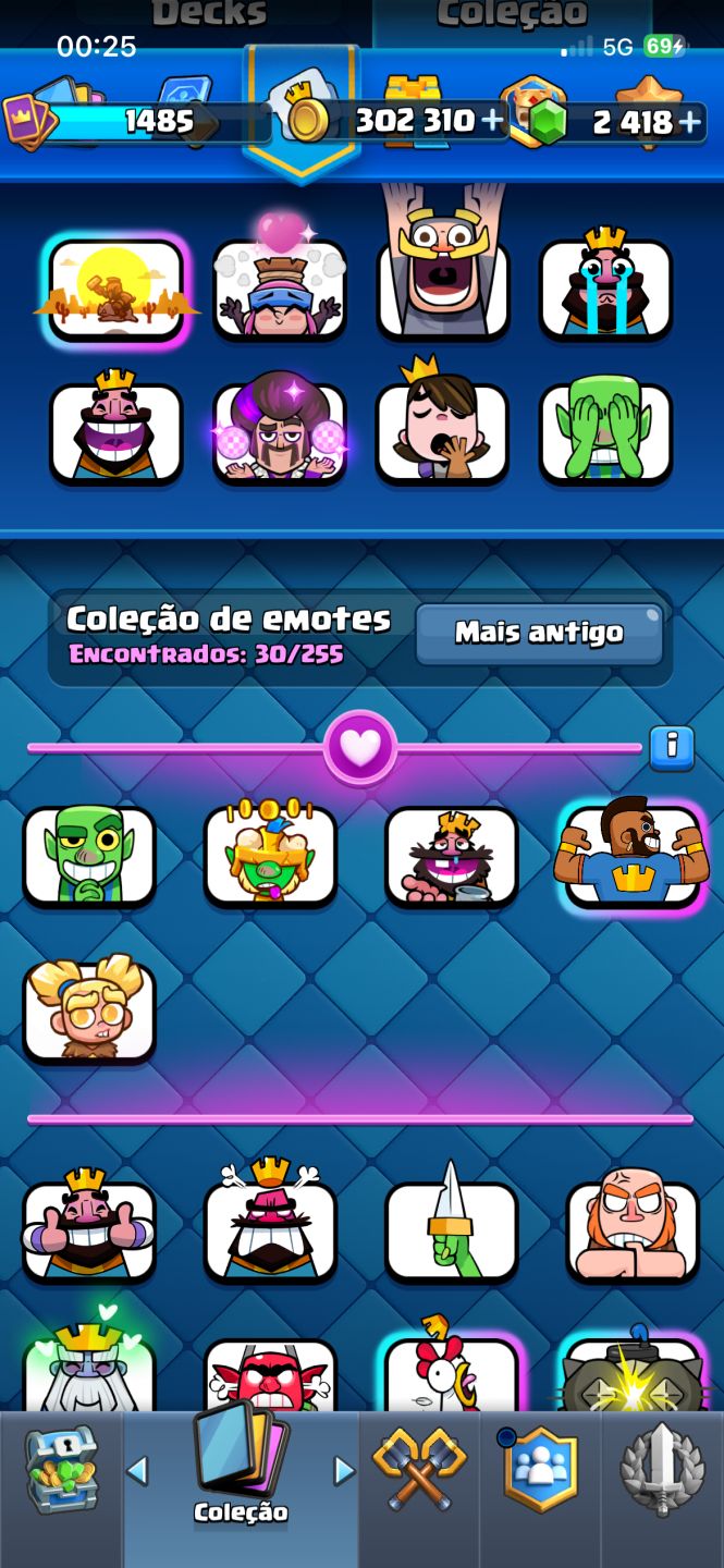 Conta Clash Royale full acesso 8 anos, 10700 troféus com 6 cartas nível 15