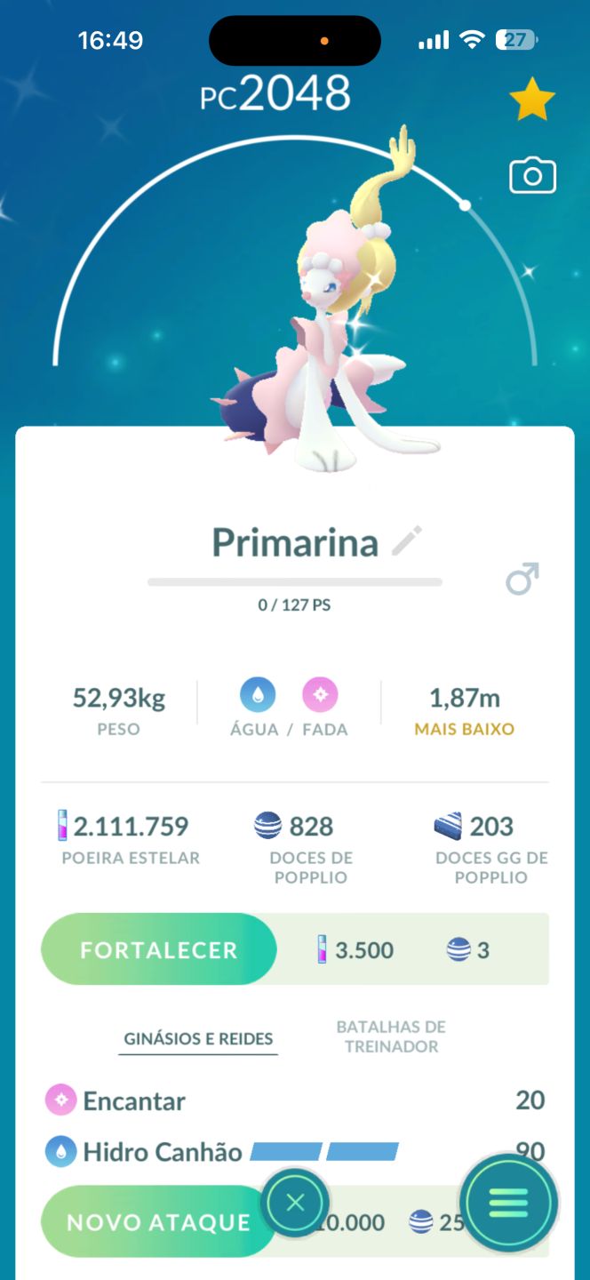 Conta Level 70 de 2016 Pokemon Go 38 Lendário e 38 shinys