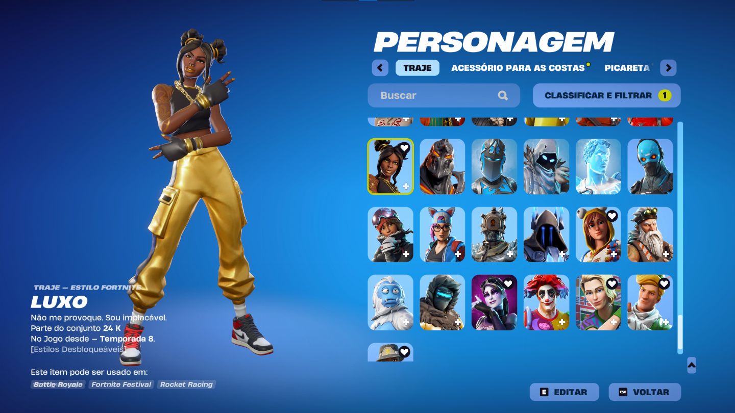 Conta Fortnite Og Temporada 5, Tryhard Conta com 196 Skins, Eminem