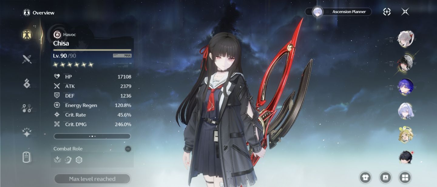 Wuthering Waves | Hiyuki S6 + Chisa + lucilla + mornye