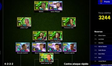 CONTA EFOOTBALL STEAM PC | FORÇA DO TIME 3244 | ELENCO FORTE | ÉPICOS E LENDA