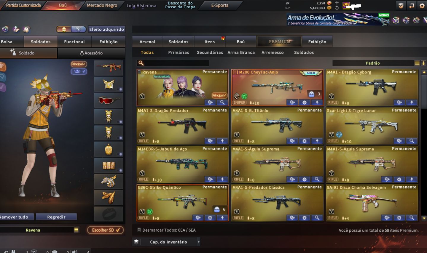 Conta CrossFire Marechal Honrado 15 Balas na cop | 58 VIPs + Buff 9 + MNs