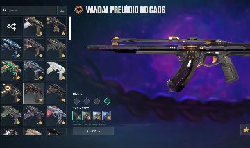 Conta Valorant: 14 Vandais, 10 Phantom, 12 Facas, 4 Sheriffs, Shorty rara e MAIS
