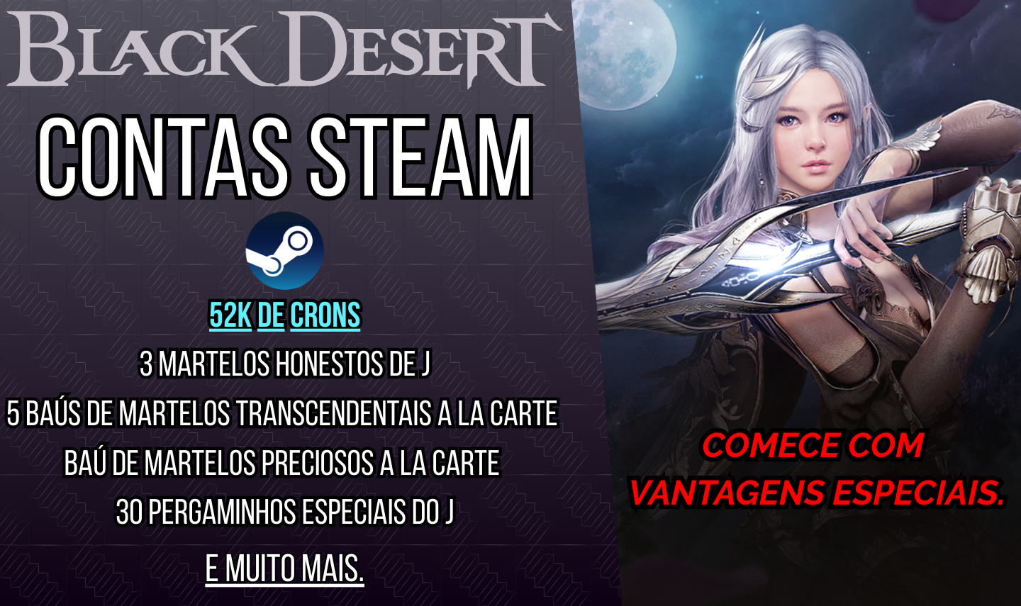 CONTAS - BLACK DESERT | 52K DE CRONS, CAVALO T10 GARANTIDO E MAIS!