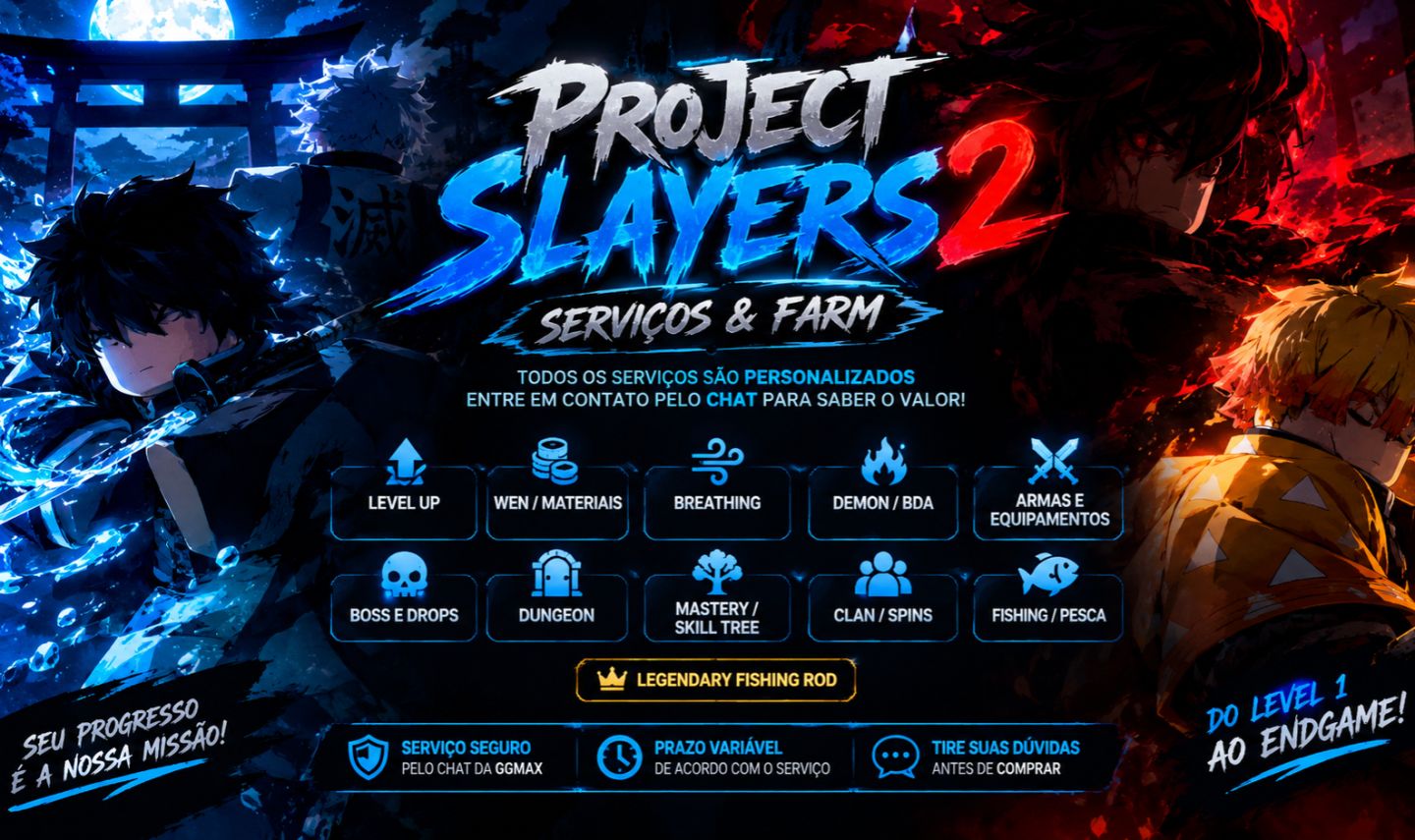Project Slayers 2 | UP FARM / ITENS / PESCA