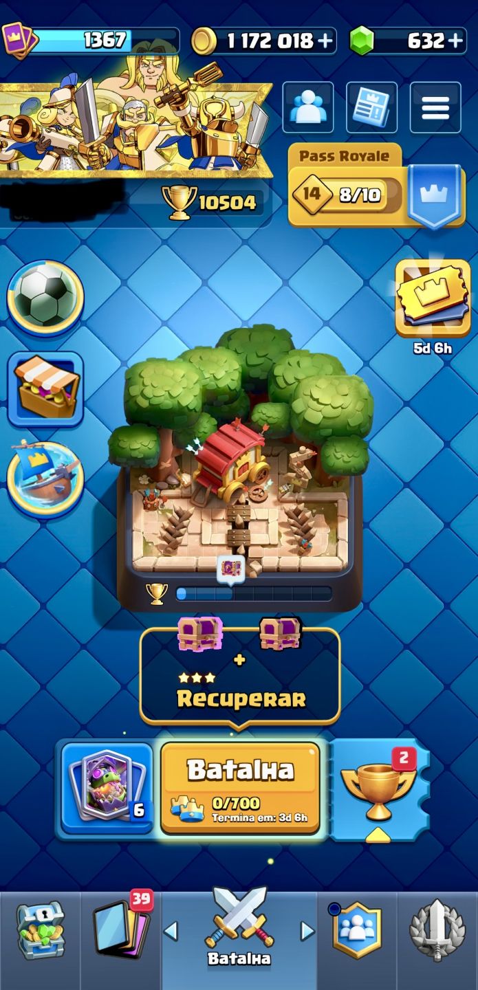 Clash Royale 10.5K + COC CV9 Nível 76 | Emotes Raros | Cartas upadas